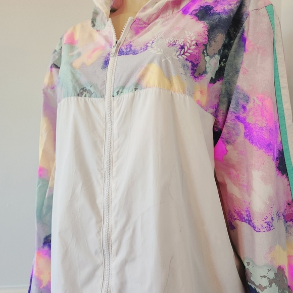 Rare VS PINK Watercolor Pastel Tiedye SET Windbreaker Leggings M/L Mermaidcore - Picture 4 of 7